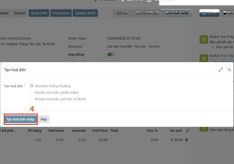 Invoice và hợp đồng