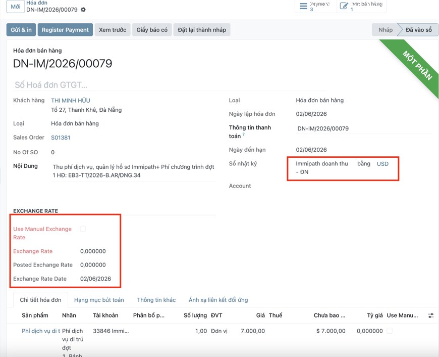 Chi tiết Invoice