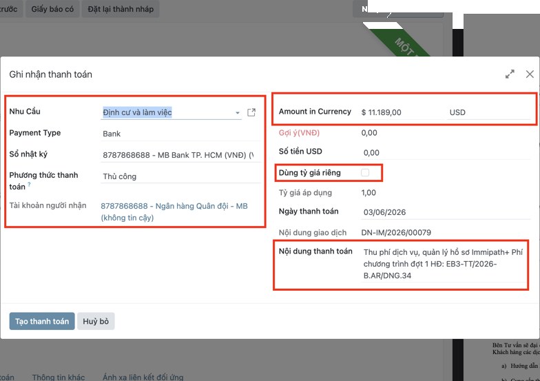 Tạo Payment